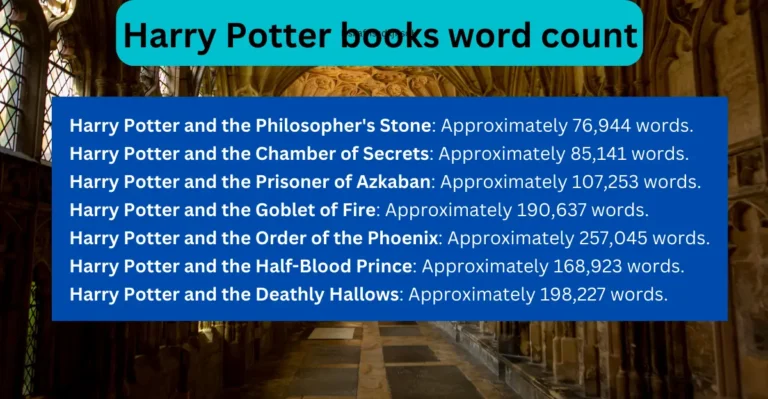 Harry Potter Books Word Count