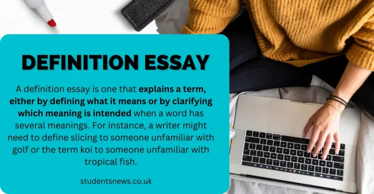 A definition essay is one that explains a term, either by defining what it means or by clarifying which meaning is intended when a word has several meanings. For instance, a writer might need to define slicing to someone unfamiliar with golf or the term koi to someone unfamiliar with tropical fish.