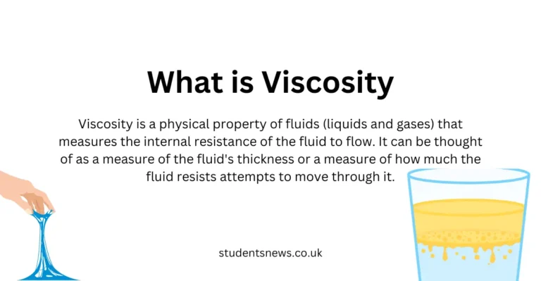 Viscosity is a physical property of fluids (liquids and gases) that measures the internal resistance of the fluid to flow. It can be thought of as a measure of the fluid's thickness or a measure of how much the fluid resists attempts to move through it.