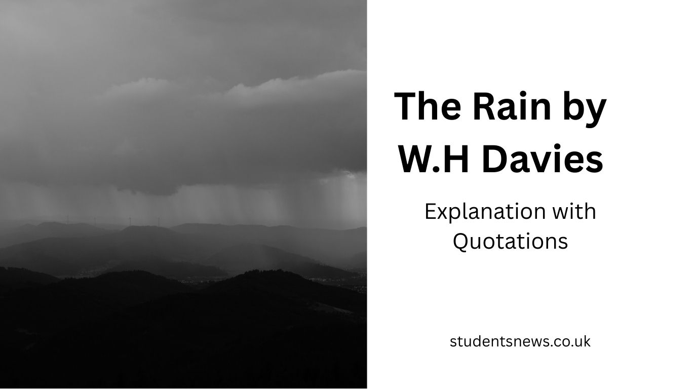 Poem The Rain by W.H Davies Summary with Quotations