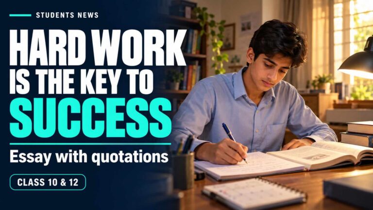 hard work is the key to success essay